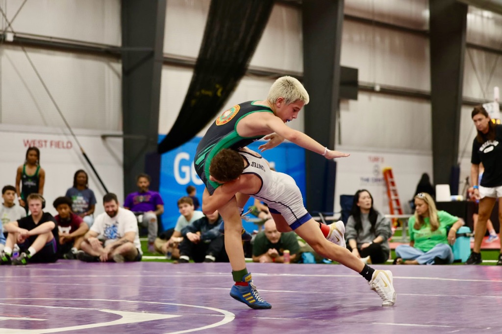 Blayden Thompson executing takedown at UCD 2025