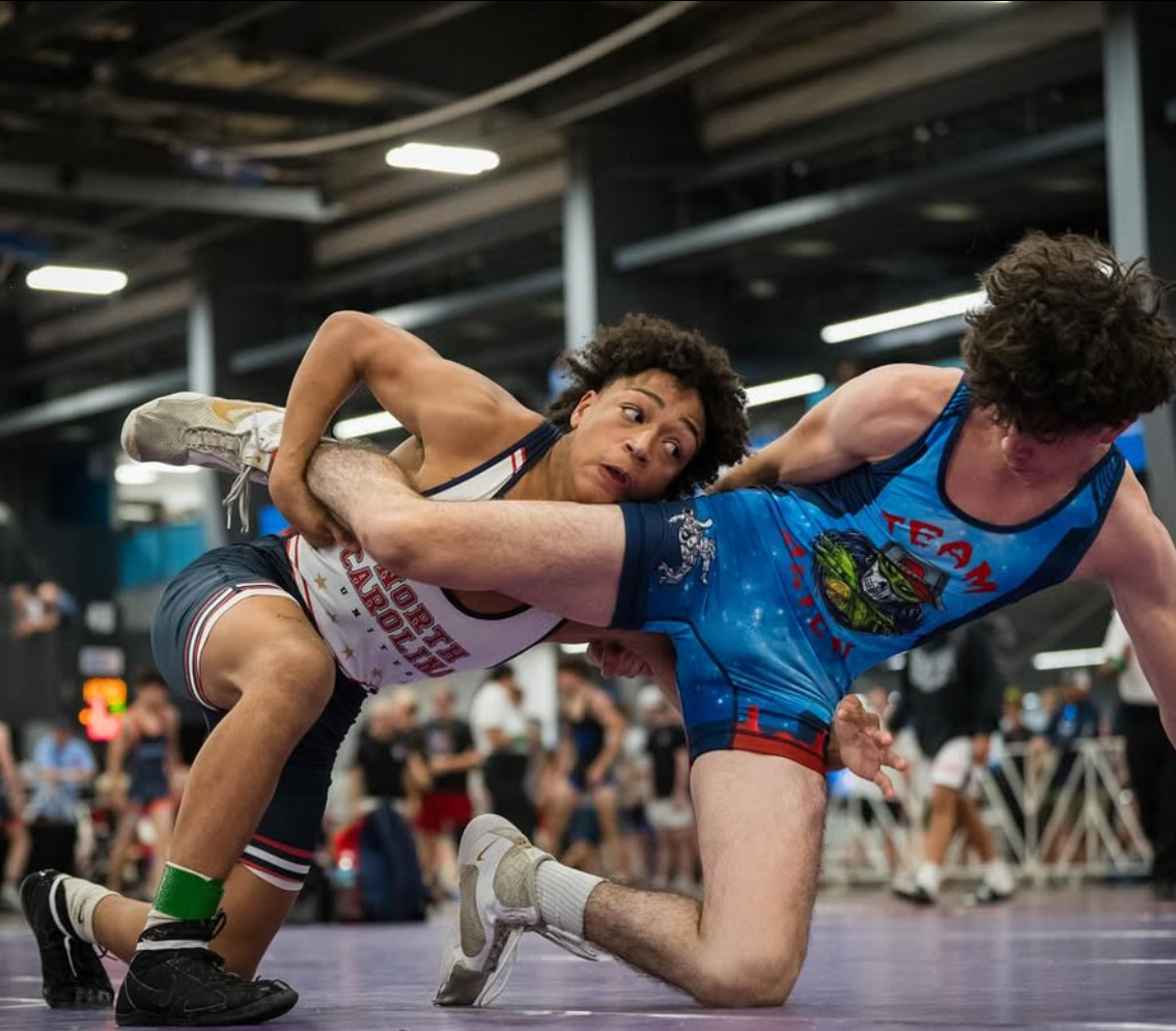 Mac Johnson wrestling action
