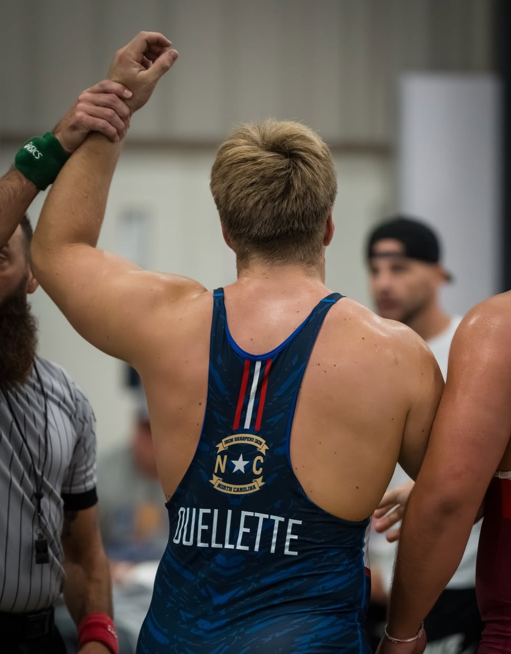 Everest Ouellette victory celebration - 7-0 record